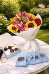 Lilies with sunflower charming collection